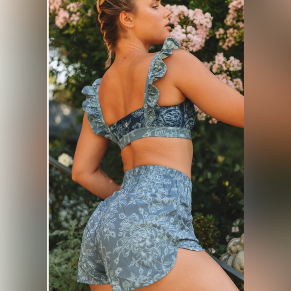 Popflex sprint shorts - dusty blue rose - Picture 5 of 5